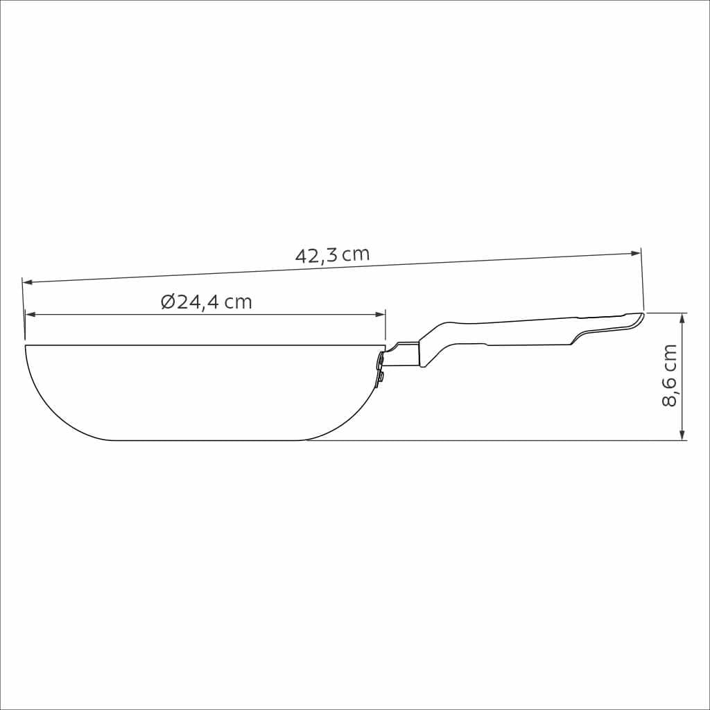 Frigideira Funda Tramontina Loreto em Alumínio com Revestimento Interno e Externo em Antiaderente Starflon Max Vermelho 24 cm 2,2 L