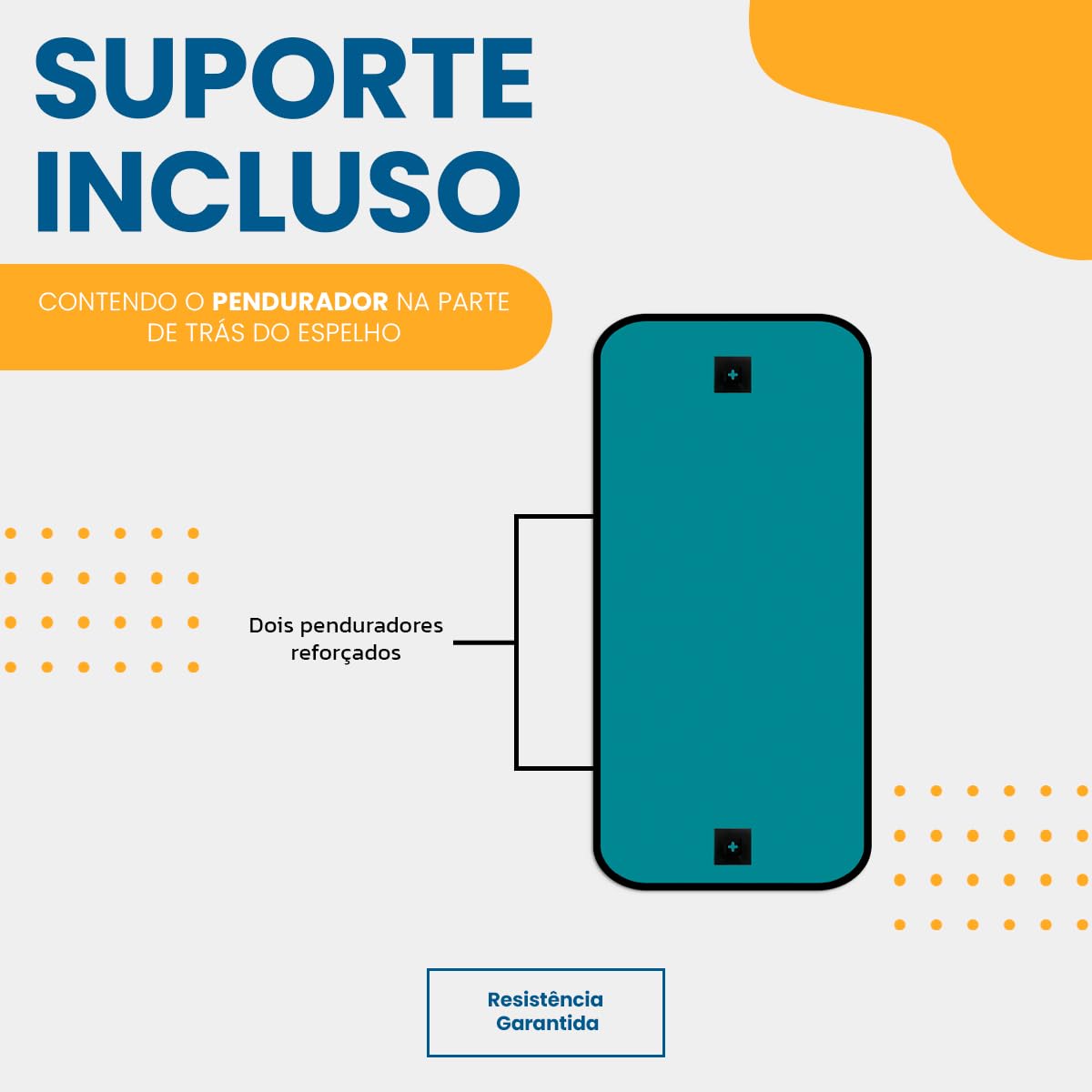 Espelho de Corpo Inteiro Retangular Cantos Arredondado 110x53 – Elegância e Amplitude para Seu Ambiente (Caramelo)