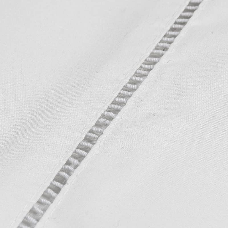 Jogo de Cama Queen Percal 400 Fios Ponto Palito 04 Peças, Antiácaro, Anti-pilling com Toque Macio - Branco