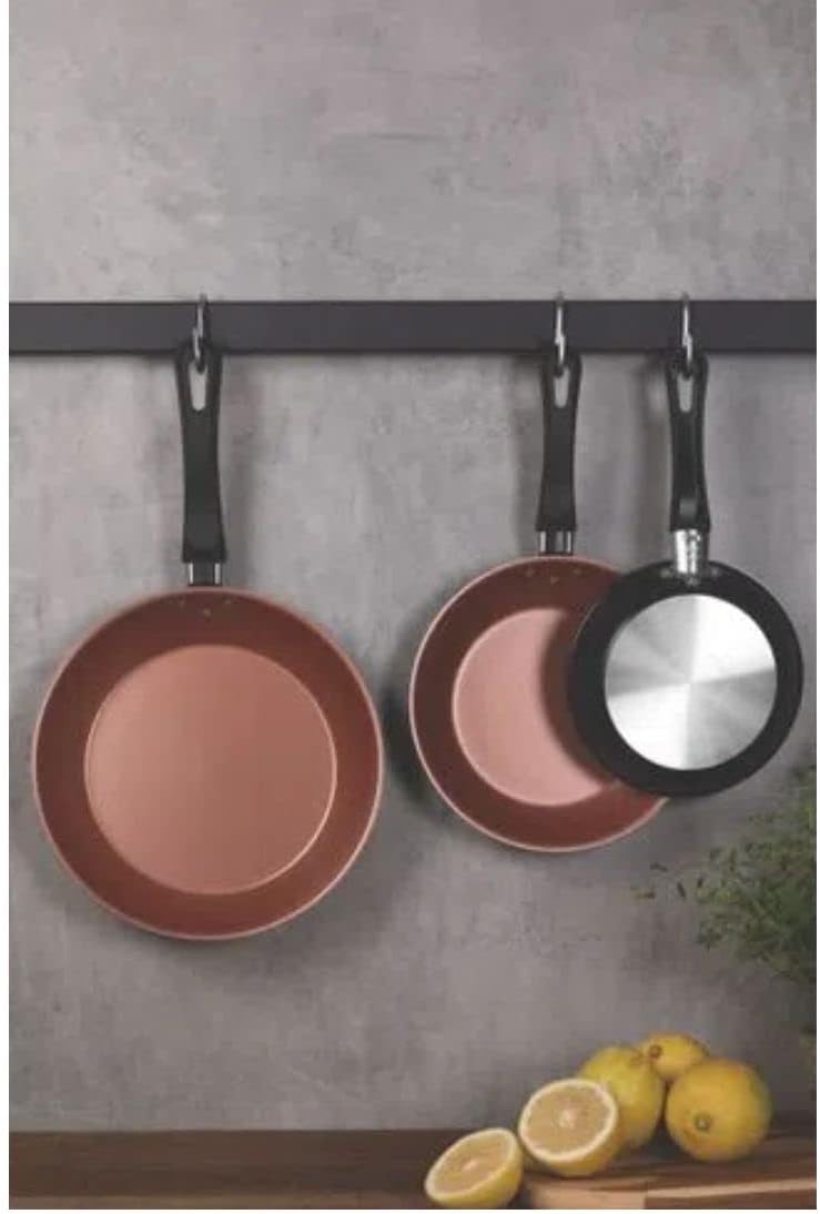 Tramontina JOGO FRIGIDEIRAS 3PCS CARIBE PRETO - SORTIDOS DE ALUMINIO COM REV ANTIADERENTE E POLIESTER