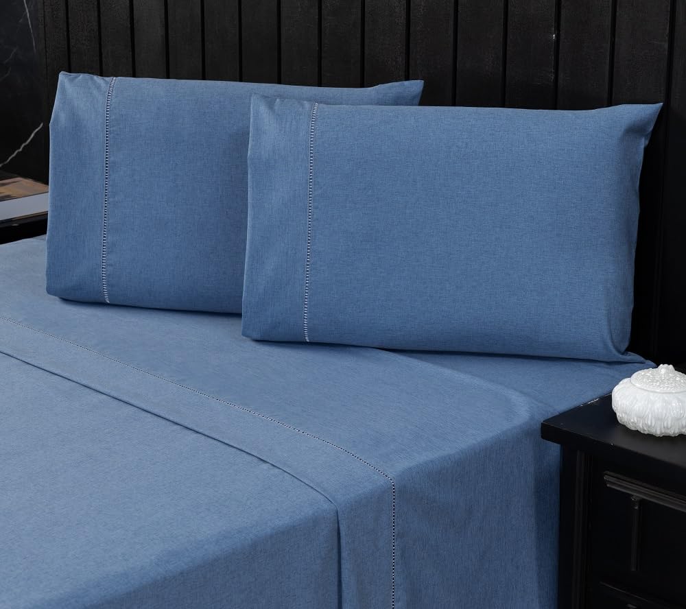 Jogo de Cama Queen Percal 400 Fios Ponto Palito 04 Peças, Antiácaro, Anti-pilling com Toque Macio - Branco