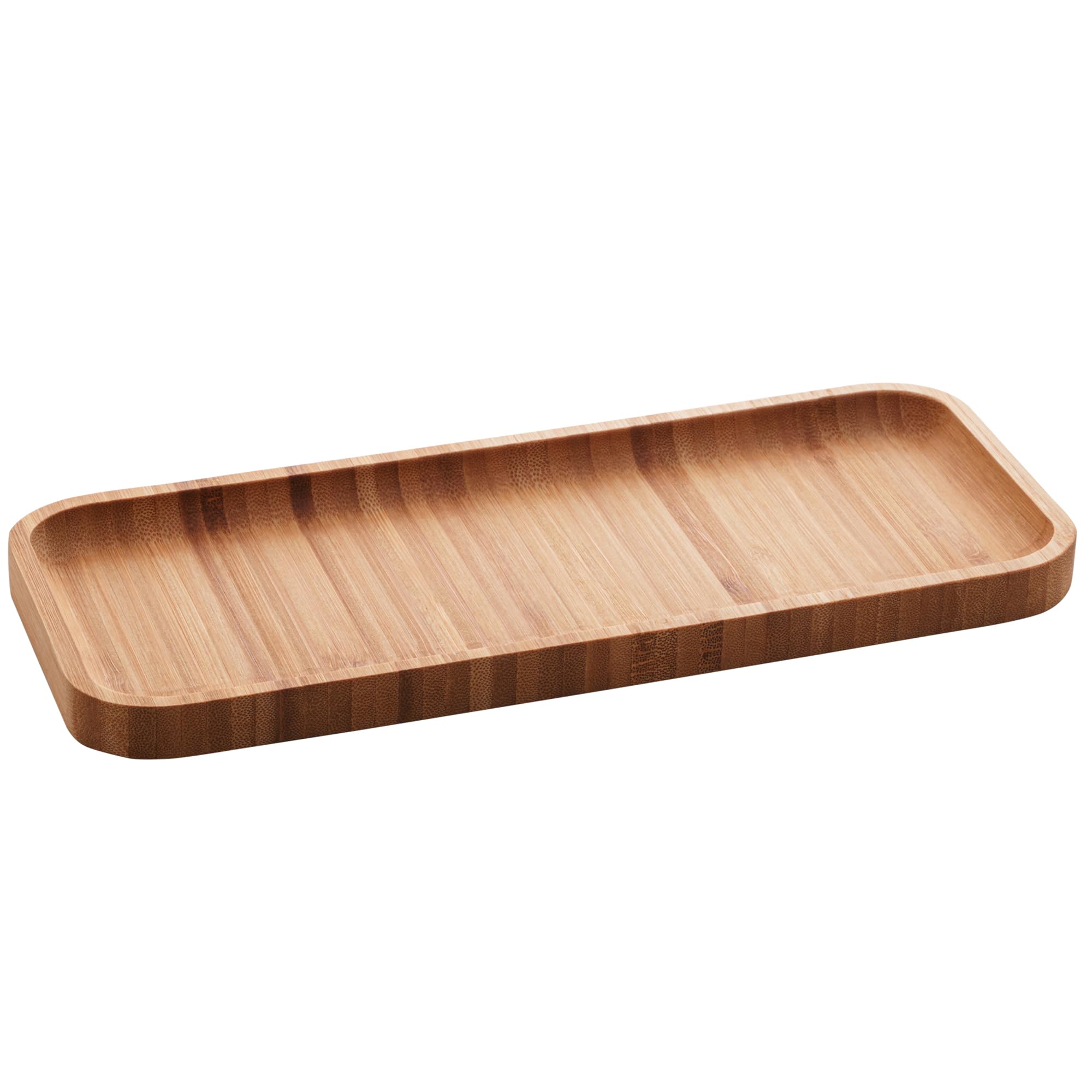 LYOR - Bandeja de Bambu Hire Marrom Natural 20cm - Mesa Posta - Organização - Utensílios de Cozinha - Enxoval - Decoração - Travessa Retangular - Petisqueira - Utilidades Domésticas