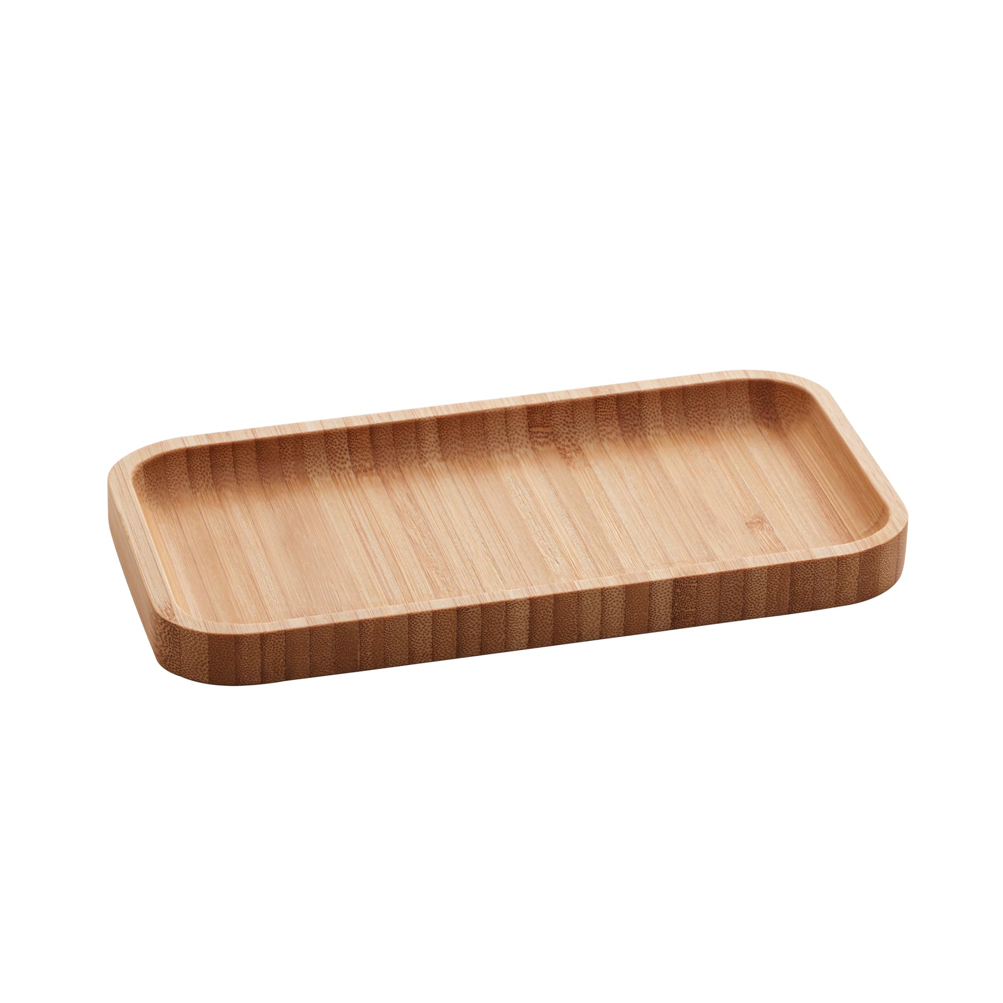 LYOR - Bandeja de Bambu Hire Marrom Natural 20cm - Mesa Posta - Organização - Utensílios de Cozinha - Enxoval - Decoração - Travessa Retangular - Petisqueira - Utilidades Domésticas