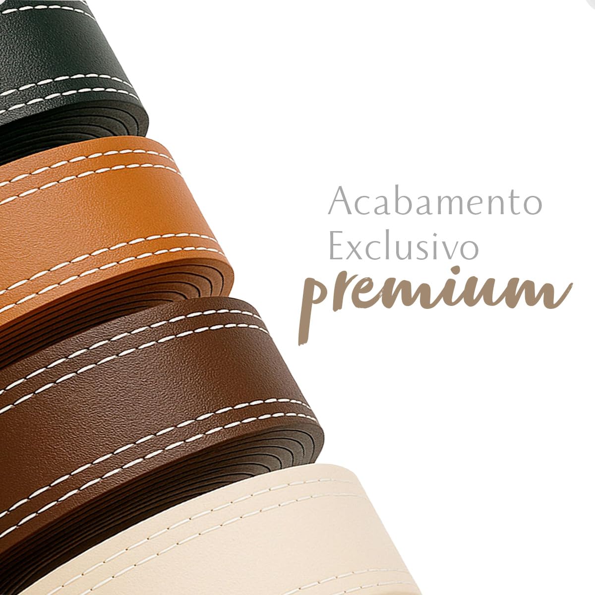 Espelho Orgânico Grande 60x80cm de Parede Lavabo Banheiro Sala Quarto Acabamento em Couro Ecológico 3cm Modelo Pinterest Nuvem Café