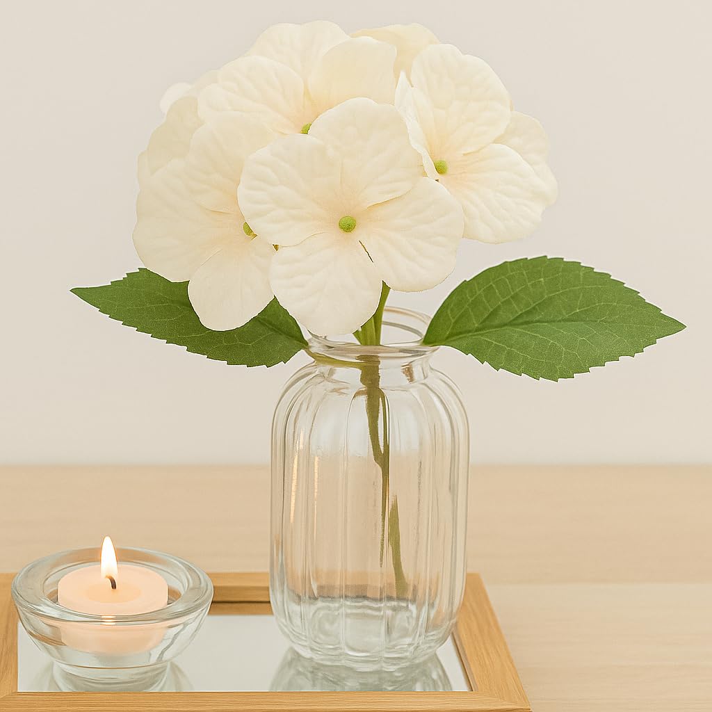 Kit Decorativo com Vaso de Vidro e Bandeja – Arranjo Artificial – Estilo Boho Natural para Sala, Quarto, Escritório e Presente