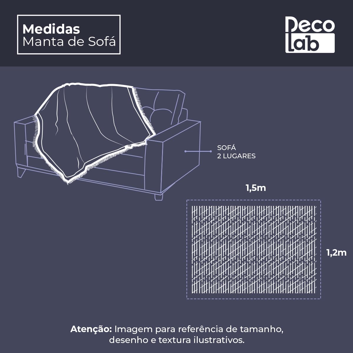 Decolab Manta para Sofá em Algodão com Franjas Artesanais | Cobertor Decorativo para Sofa, Poltrona e Cama | Estilo Boho Chic (Branca-Cru)