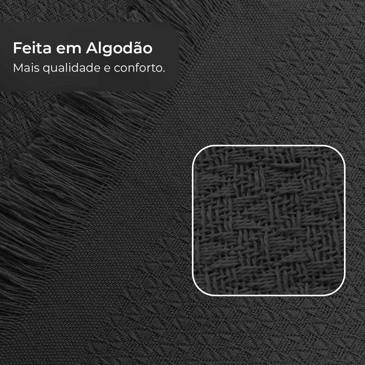 Decolab Manta para Sofá em Algodão com Franjas Artesanais | Cobertor Decorativo para Sofa, Poltrona e Cama | Estilo Boho Chic (Branca-Cru)