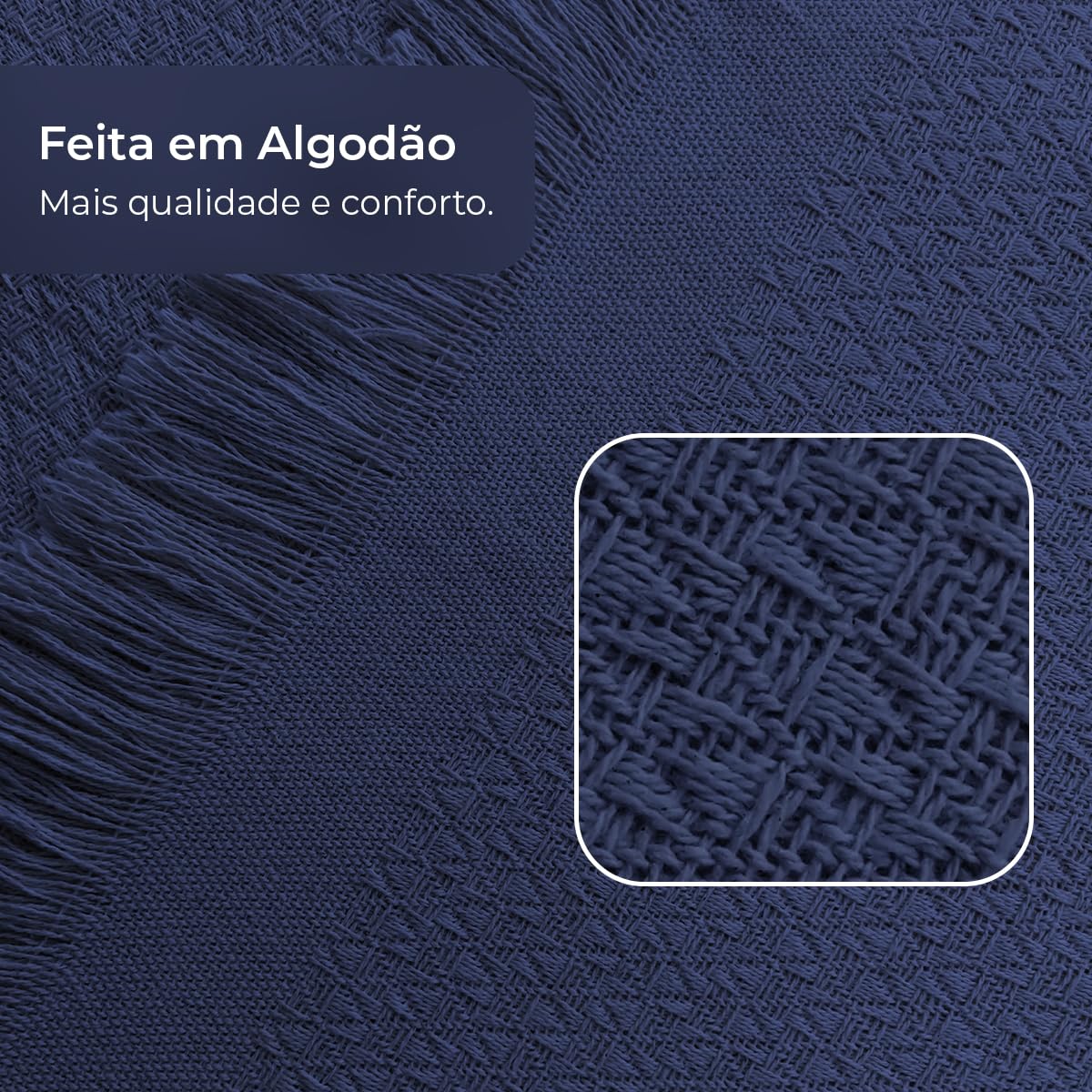 Decolab Manta para Sofá em Algodão com Franjas Artesanais | Cobertor Decorativo para Sofa, Poltrona e Cama | Estilo Boho Chic (Branca-Cru)