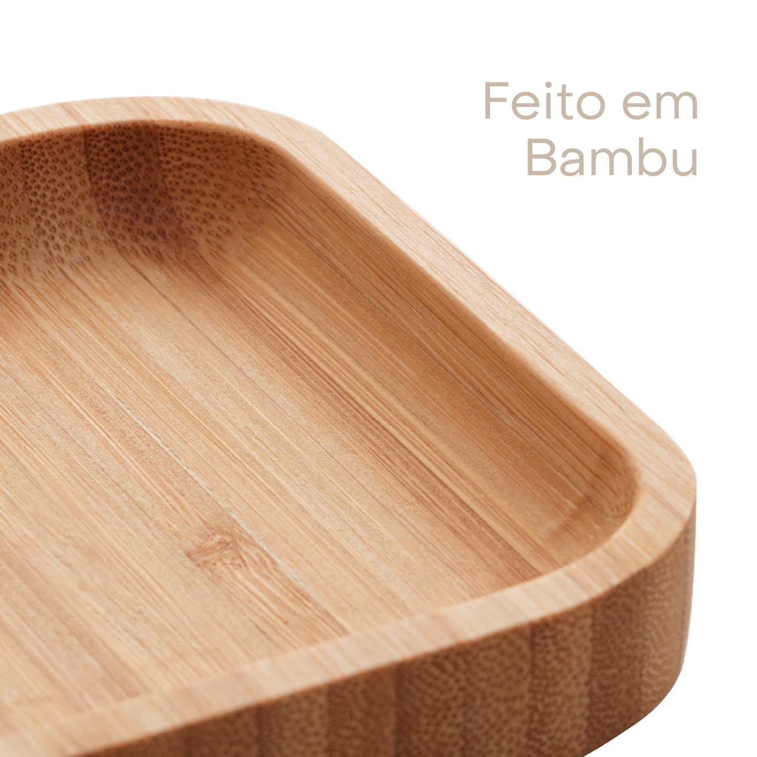 LYOR - Bandeja de Bambu Hire Marrom Natural 20cm - Mesa Posta - Organização - Utensílios de Cozinha - Enxoval - Decoração - Travessa Retangular - Petisqueira - Utilidades Domésticas