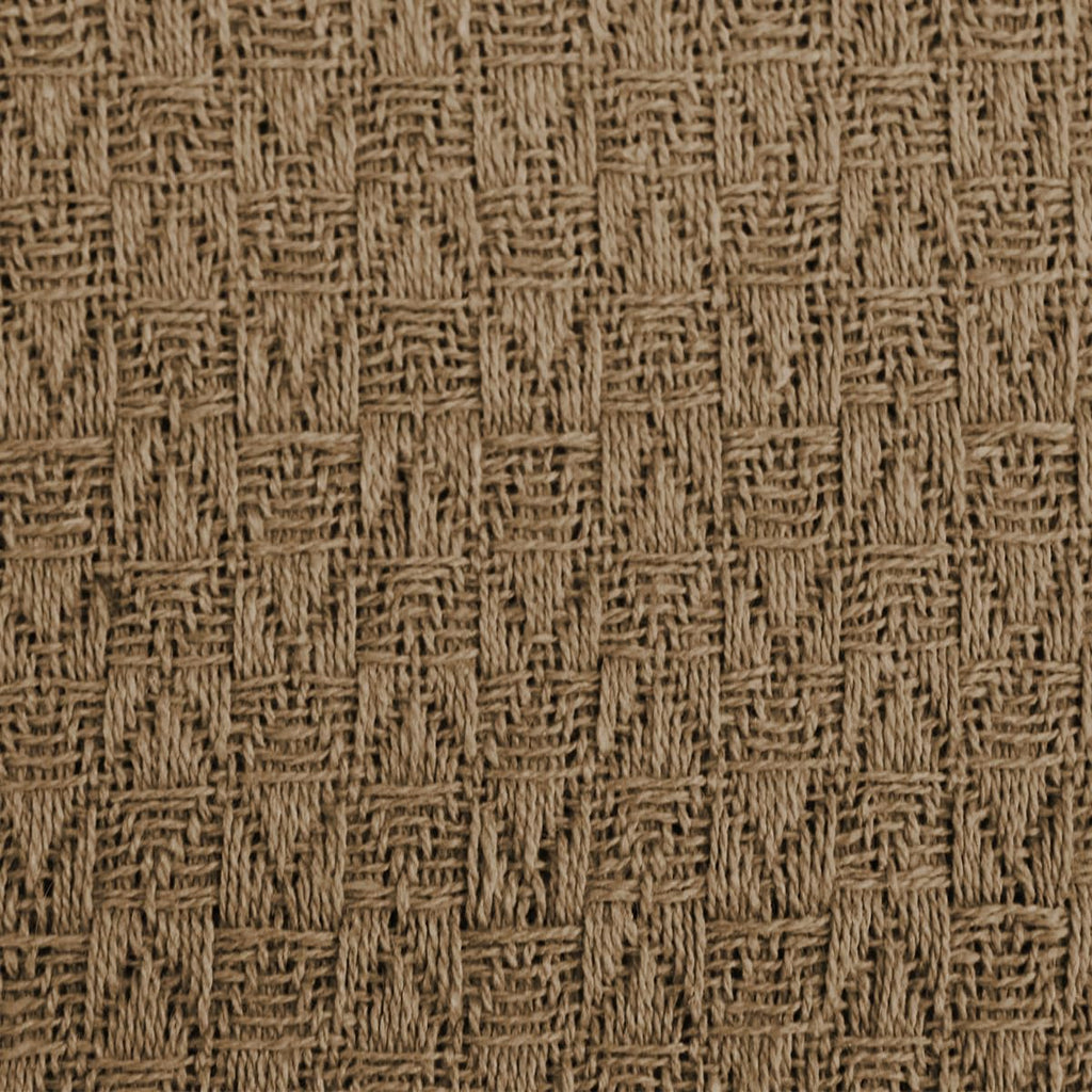 Decolab Manta para Sofá em Algodão com Franjas Artesanais | Cobertor Decorativo para Sofa, Poltrona e Cama | Estilo Boho Chic (Branca-Cru)