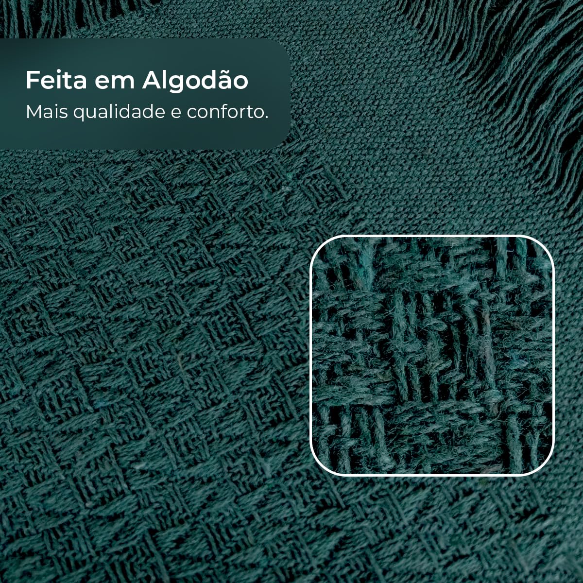 Decolab Manta para Sofá em Algodão com Franjas Artesanais | Cobertor Decorativo para Sofa, Poltrona e Cama | Estilo Boho Chic (Branca-Cru)