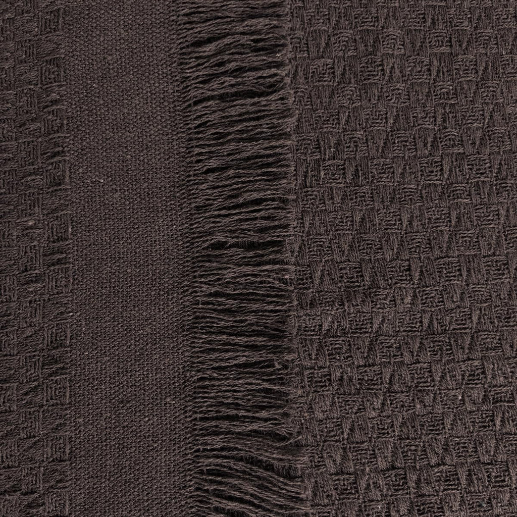 Decolab Manta para Sofá em Algodão com Franjas Artesanais | Cobertor Decorativo para Sofa, Poltrona e Cama | Estilo Boho Chic (Branca-Cru)