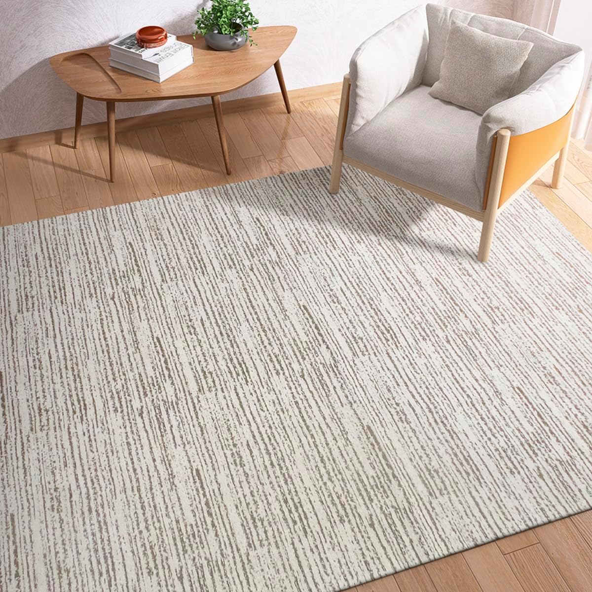 Tapete Sala Boho Antiderrapante 2,00m x 1,40m Estonado Cru Caramelo Artesanal