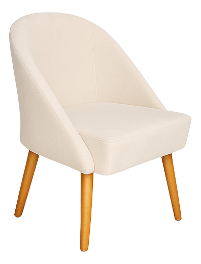 Kit 2 Banquetas Poltrona Lua Cor Bege