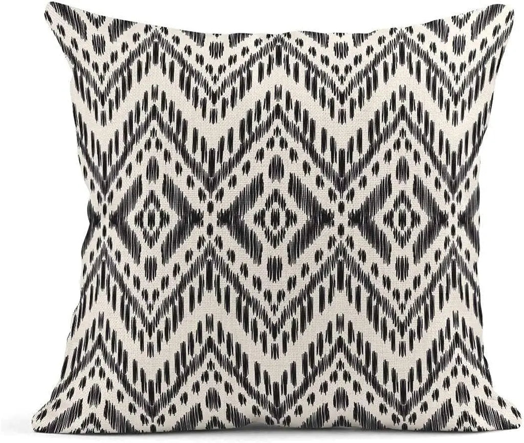 Capa de Almofada Estilo Boho Criativa em Linho – Decoração para Casa, Quadrada 40x40cm