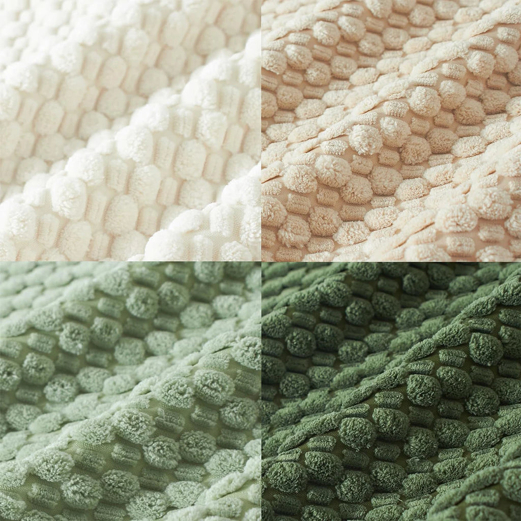 Capa de almofada boho macia, estilo moderno, com design dupla face. Modelo quadrado em veludo cotelê listrado, neutro e elegante, perfeito para decoração de casa em estilo farmhouse.