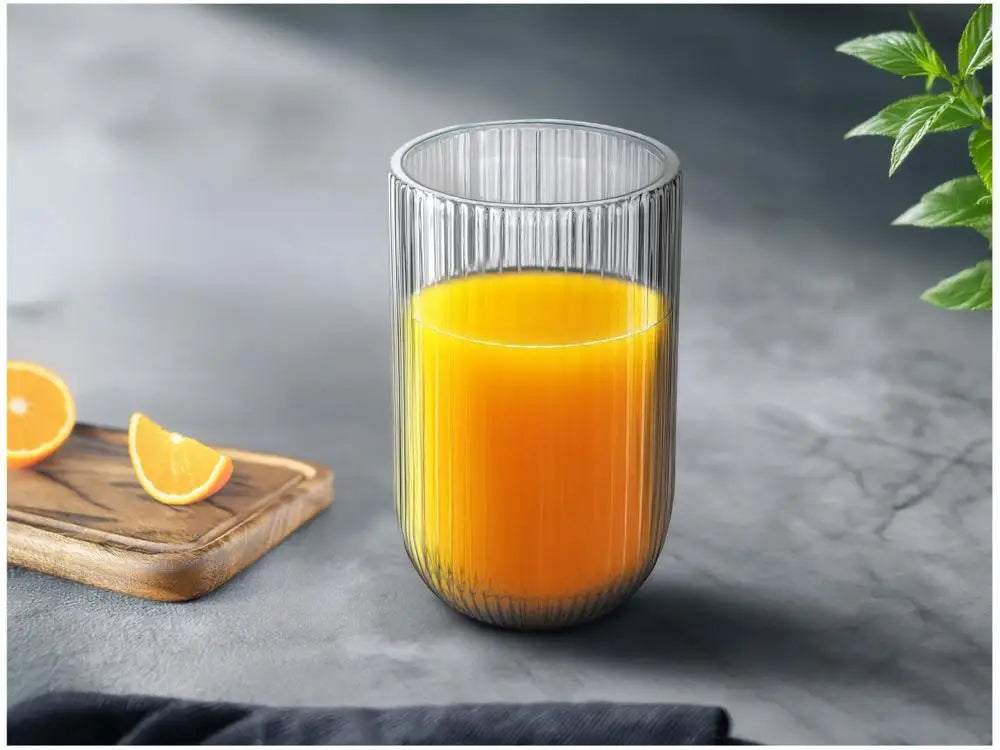 Conjunto de 6 Copos de Vidro 430ml Haus Fluted Concept