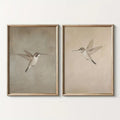 Linha Vintage Birds — Conjunto de 2 Telas Decorativas