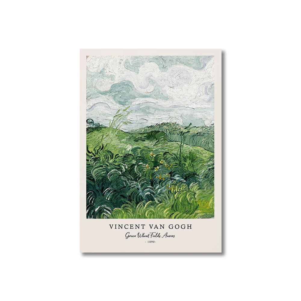 Gravuras e Pôsteres de Escritos de Vincent Van Gogh – Obra-Prima “A Noite Estrelada” em Tela, Decoração de Parede para Sala de Estar