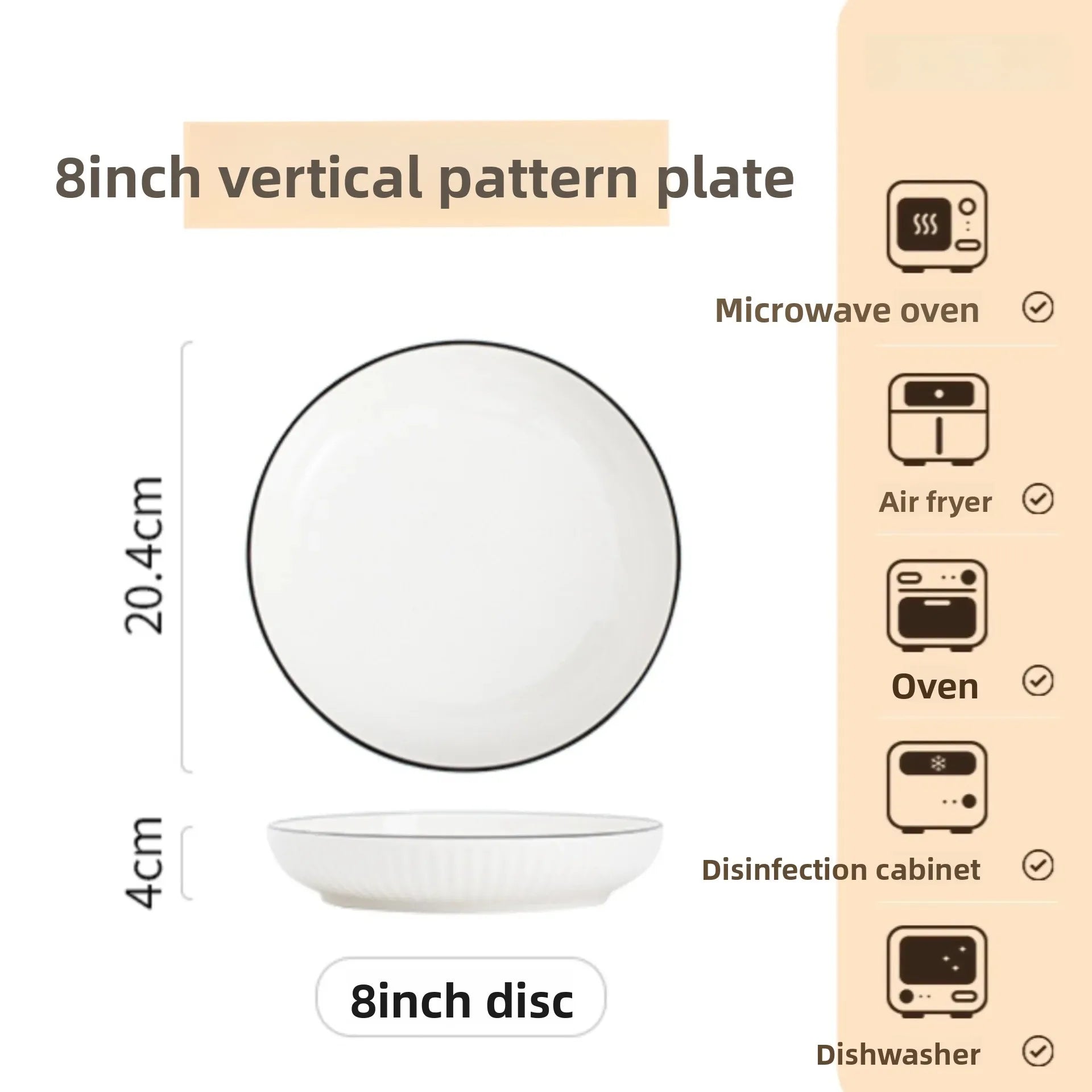 Conjunto de Jantar em Cerâmica – Tigela, Prato e Colher com Linha Preta Subvidrada | Presente Ideal para Casa