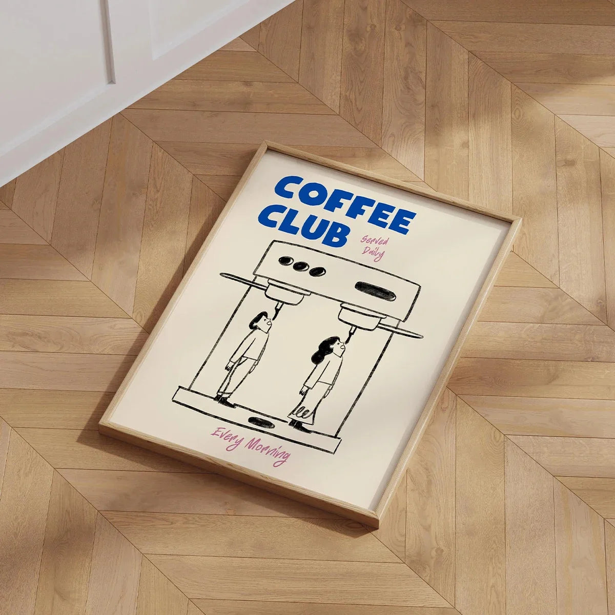 Quadro Decorativo Café Espresso Bom Dia – Estilo Moderno Minimalista para Parede da Sala e Cozinha (Poster sem Moldura)