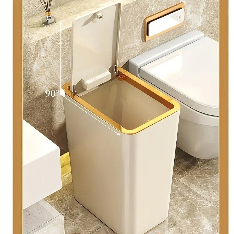 Lixeira Automática 10L Anti-Odor: Design Moderno para Cozinha e Banheiro
