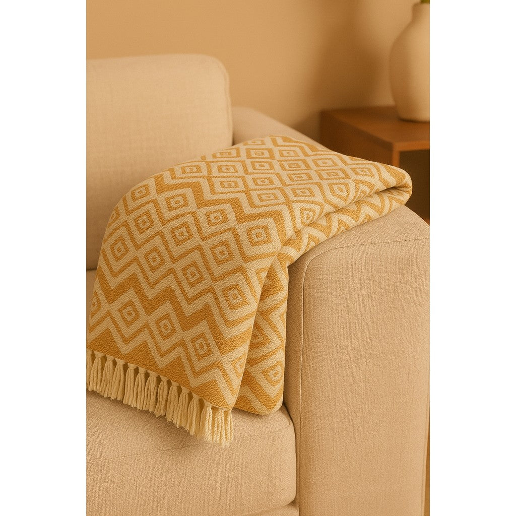 Manta para Sofá 100% Algodão Premium – Conforto Artesanal e Proteção